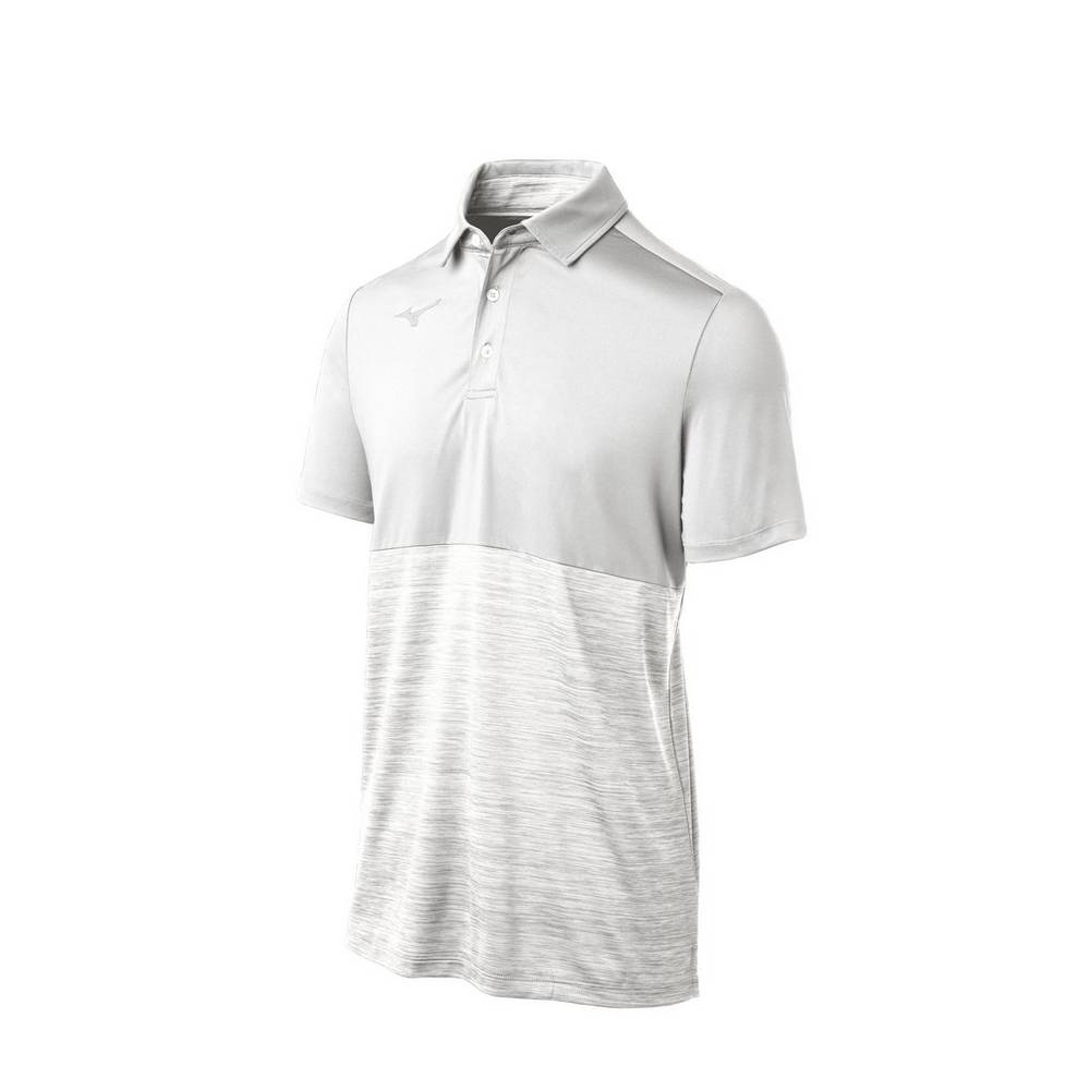 Camisas Polo Mizuno Alpha - Homem - Branco - WKTIC2579